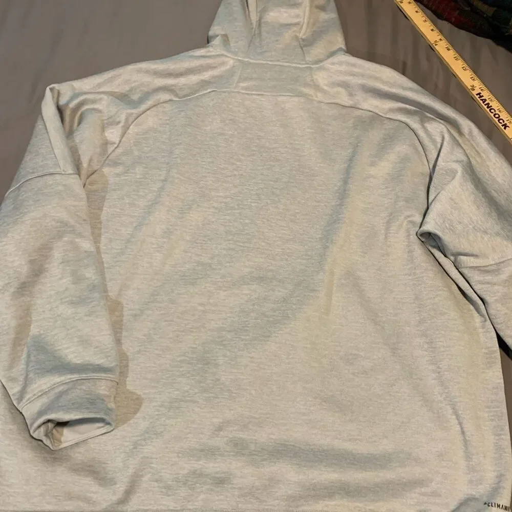 Adidas Men's/ Adult climawarm Grey logo hoodie xxl
